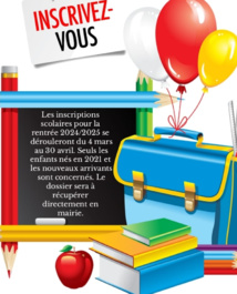 INSCRIPTIONS RENTREE SCOLAIRE 2024-2025