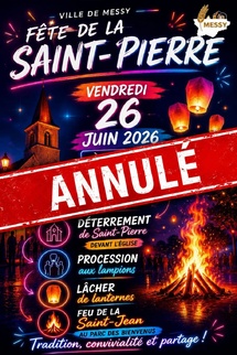 ANNULATION DE LA SAINT JEAN LE 26 JUIN