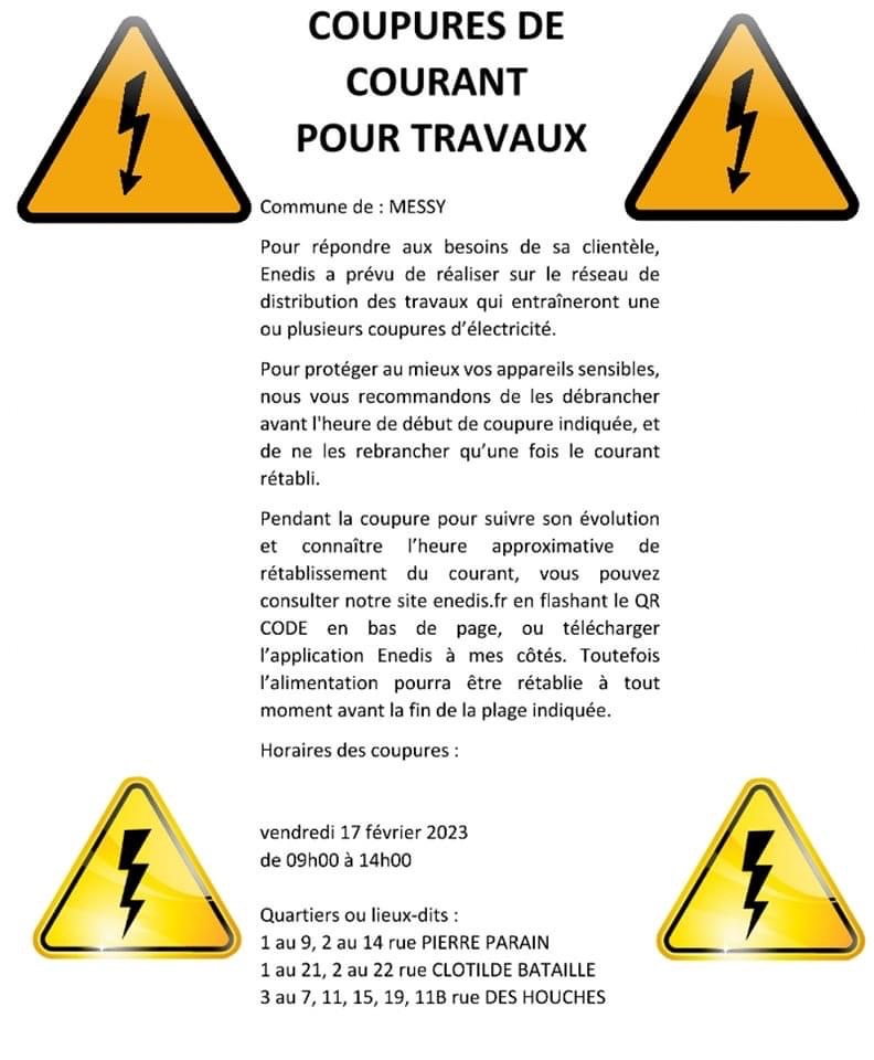 COUPURE DE COURANT
