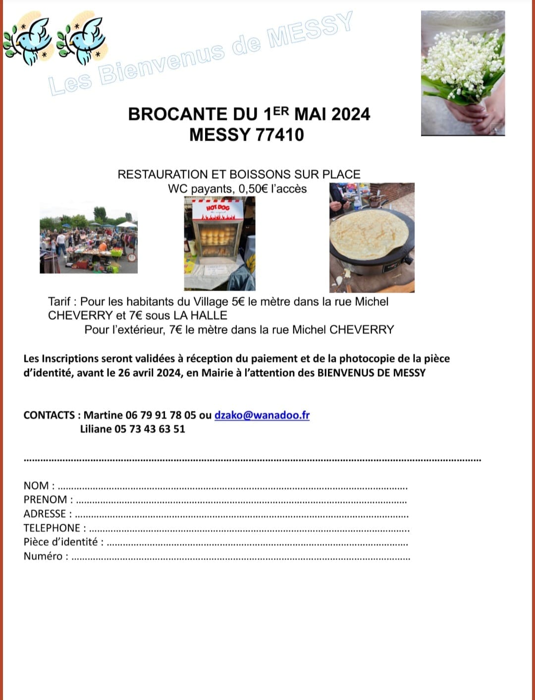 BROCANTE DU 1ER MAI 2024