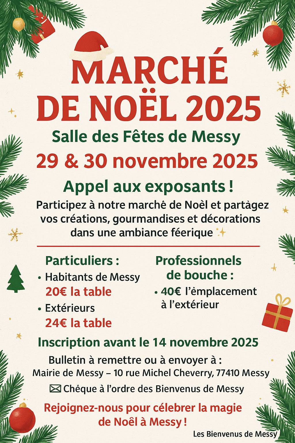Marché de Noël 2025 à Messy