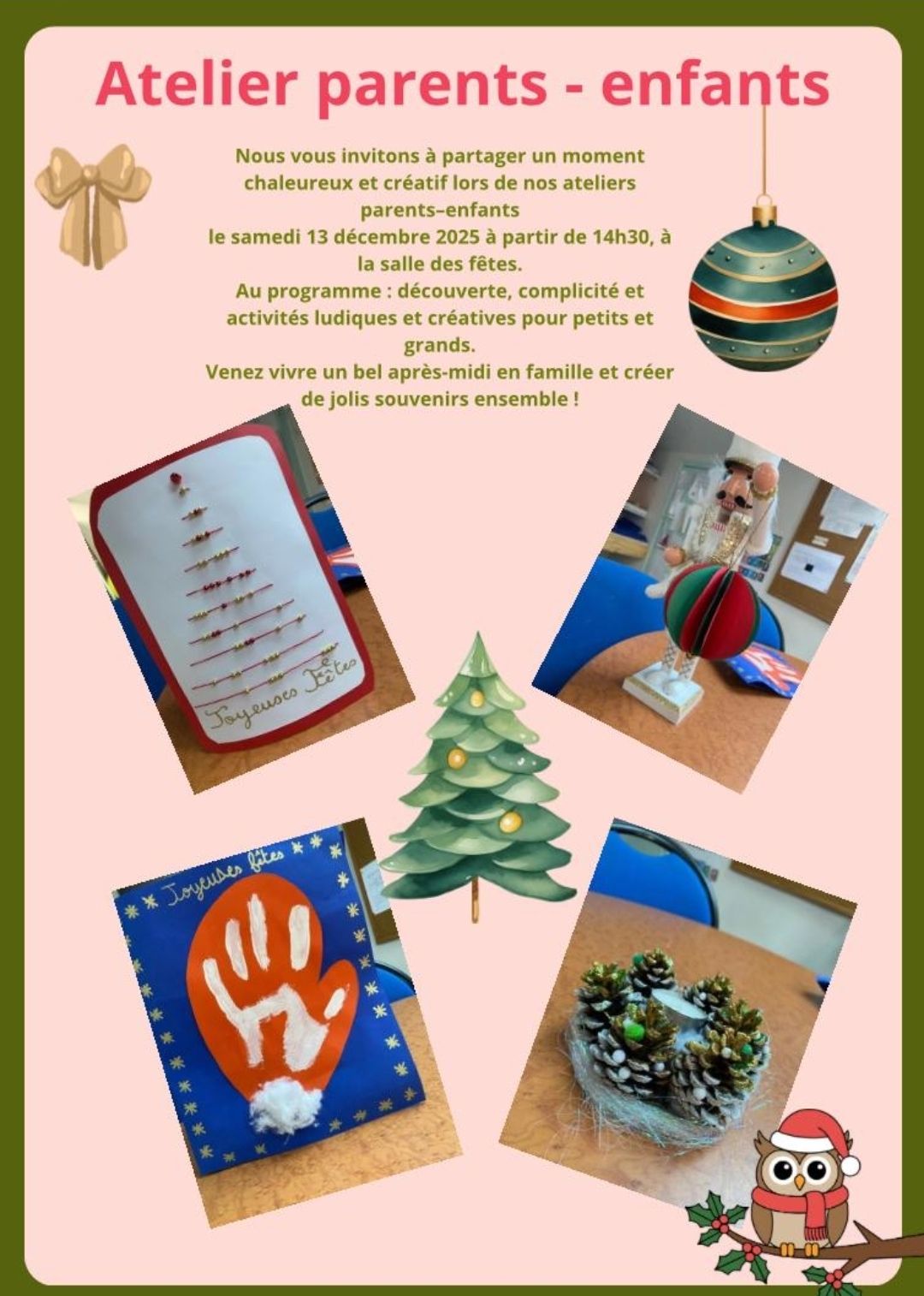 Atelier Parents – Enfants : Moment créatif à Messy