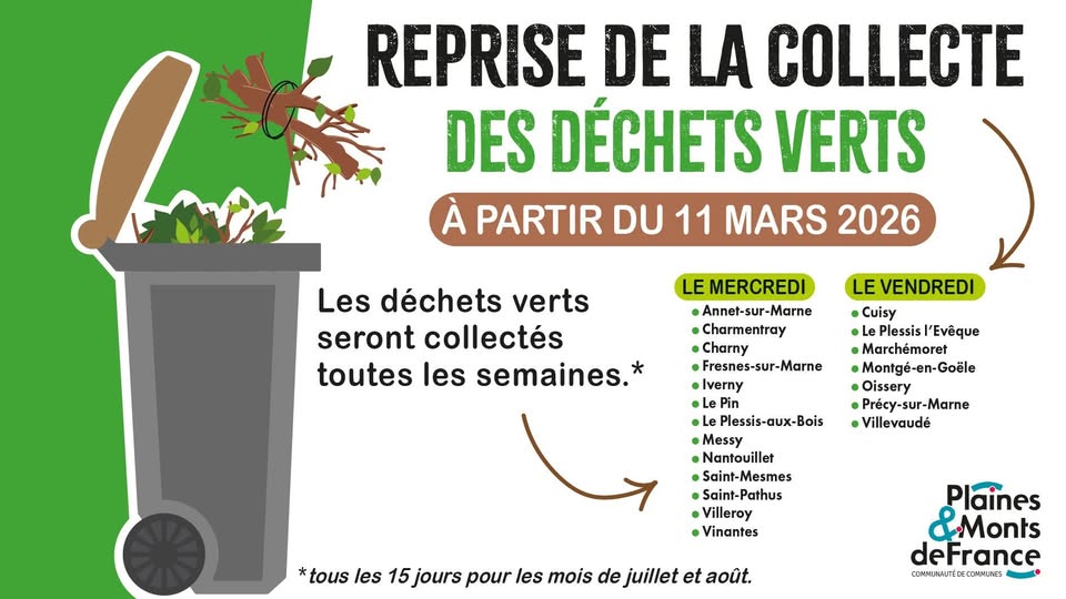 Reprise de la collecte des déchets verts à Messy