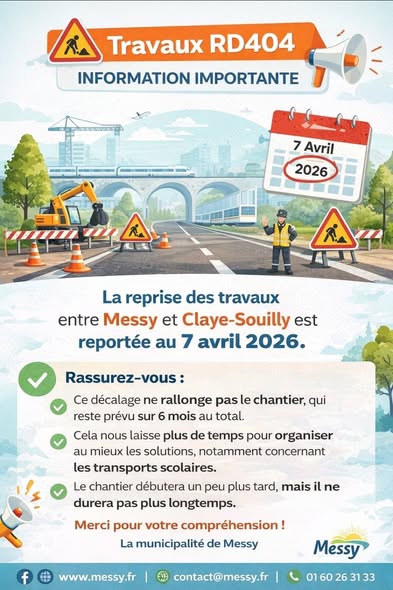 TRAVAUX RD404 - MISE A JOUR