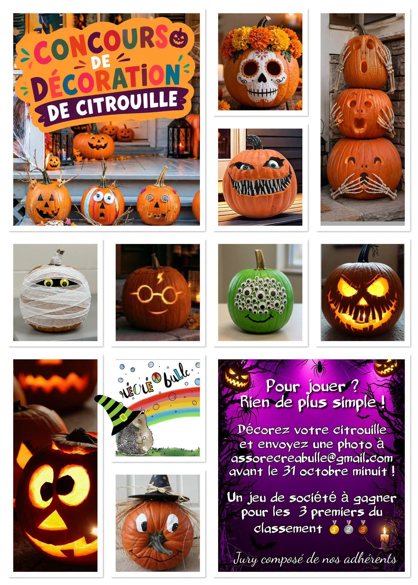 CONCOURS DE DECORATION DE CITROUILLES