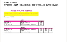 HORAIRES DES BUS DE TRANSPORTS SCOLAIRES SPECIAUX 