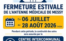 FERMETURE ESTIVALE DE L'ANTENNE MEDICALE DE MESSY