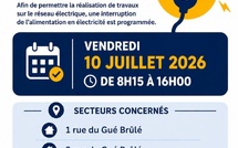 COUPURE D'ELECTRICITE RUE DU GUE BRULE LE 10/07